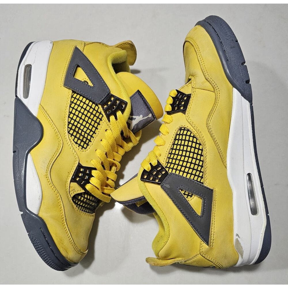 Jordan Air Jordan 4 Retro Lightning Yellow Black Men's Sneaker Low Top 8.5
